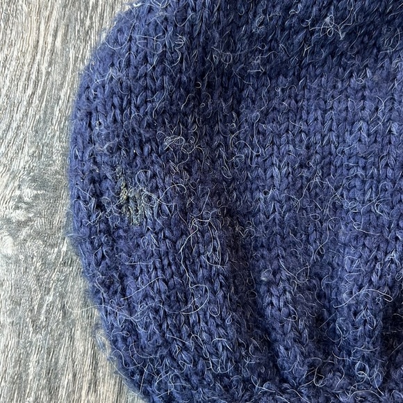 Storia Sweater Blue and Pink Striped Chunky Knit Sweater Size Small Oversized - Picture 5 of 10